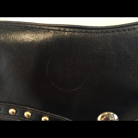 Max New York studded black leather shoulder bag - Picture 7 of 7